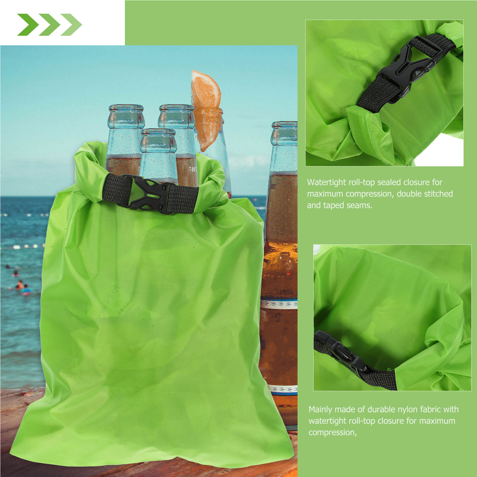 Fishing Kayak Storage Bag - 3 Buah Tas Kering Tahan Air
