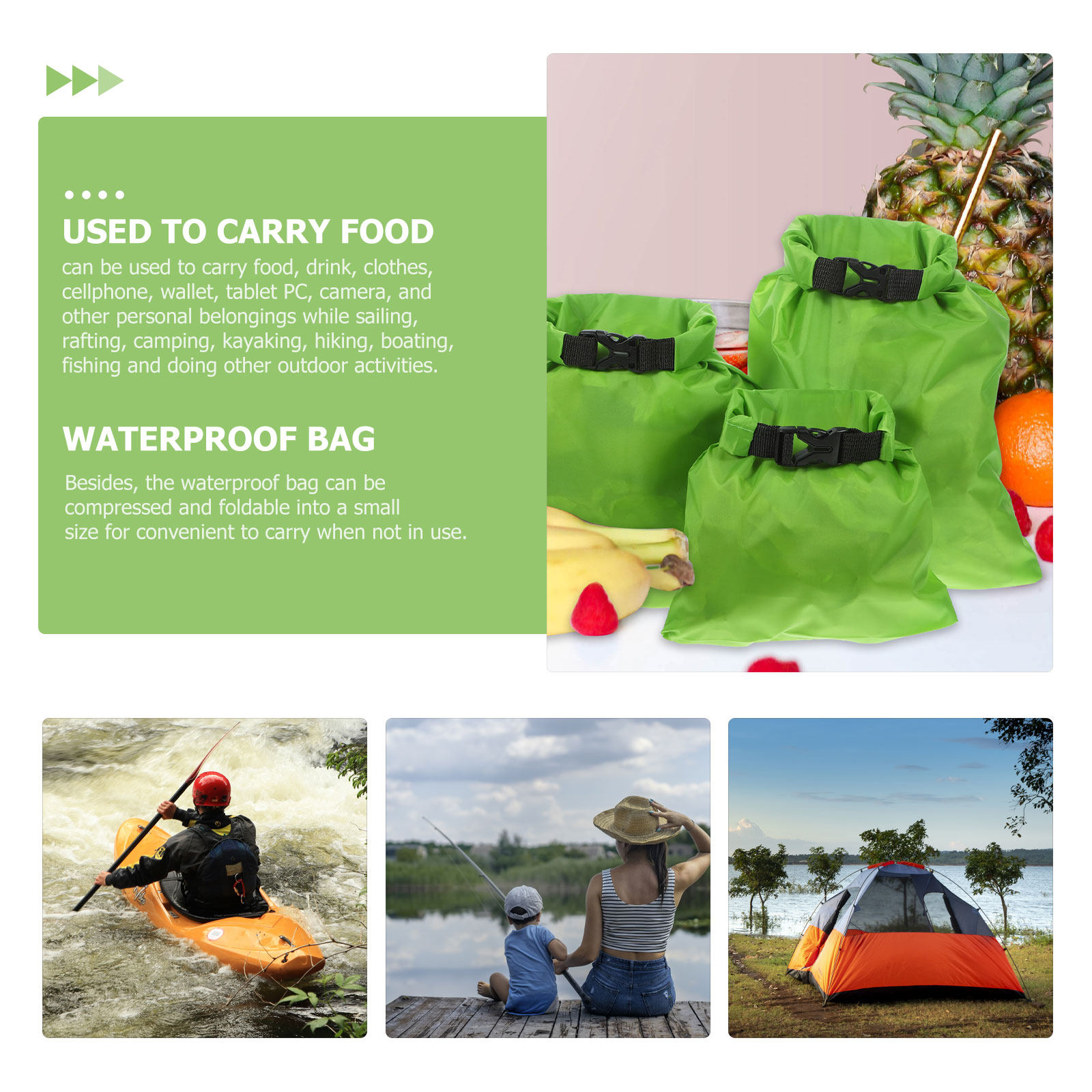 3 Buah Tas Kering Tahan Air 15 - Fishing Kayak Storage Bag ulasan dan harga